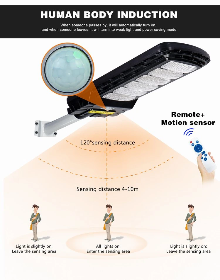 Waterproof IP65 Backyard Wholesale Price 50W 100W 200W 300W 400W Garden Solar Street Lamp Security Flood Lights Wall Lamp All in One Solar LED Street Light